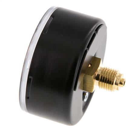 0.4 Bar (0..58 psi) Manómetro Acero trasero / latón 63 mm Clase 1.6