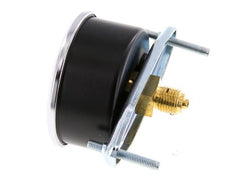 0..0.6 Bar (0..9 psi) Manómetro de montaje en panel Acero/Latón 63 mm Clase 2.5 (Soporte)