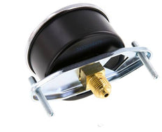0..0.6 Bar (0..9 psi) Manómetro de montaje en panel Acero/Latón 63 mm Clase 2.5 (Soporte)