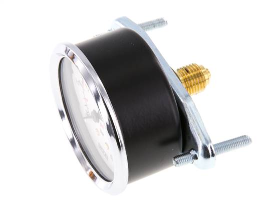 0..0.6 Bar (0..9 psi) Manómetro de montaje en panel Acero/Latón 63 mm Clase 2.5 (Soporte)