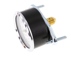 0..0.6 Bar (0..9 psi) Manómetro de montaje en panel Acero/Latón 63 mm Clase 2.5 (Soporte)
