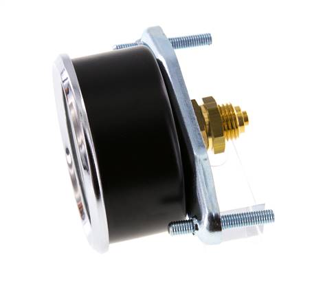 0..40 Bar (0..580 psi) Manómetro de montaje en panel Acero/Latón 63 mm Clase 2.5 (Soporte)