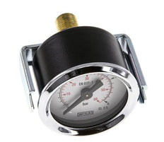 0..4 Bar (0..58 psi) Manómetro de montaje en panel Acero/Latón 40 mm Clase 2.5 (Soporte)