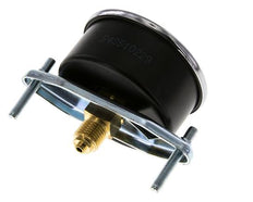 0..4 Bar (0..58 psi) Manómetro de montaje en panel Acero/Latón 63 mm Clase 2.5 (Soporte)