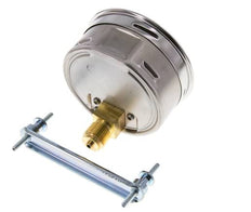 0..6 Bar (0..87 psi) Manómetro de montaje en panel Acero/Latón 100 mm Clase 1.0 (Soporte)