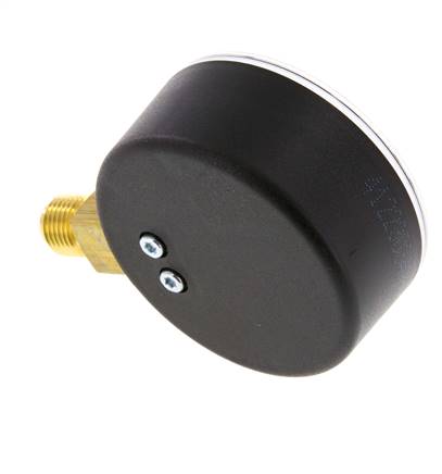 Manómetro de presión por debajo de plástico / latón 63 mm Clase 2.5