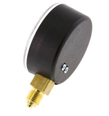 Manómetro de presión por debajo de plástico / latón 63 mm Clase 2.5