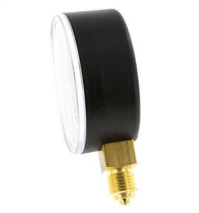 Manómetro de presión por debajo de plástico / latón 63 mm Clase 2.5