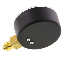 Manómetro de presión por debajo de plástico / latón 63 mm Clase 2.5
