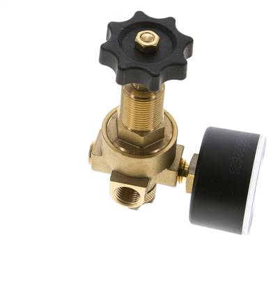 Reductor de Presión de Agua y Aire Latón G1/4'' 2,5 L/min 0,5-16 bar/7-232psi