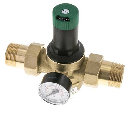 Reductor De Presión De Filtro Latón R1 1/4'' 99 L/Min 1.5-6 Bar/22-87Psi Agua Potable