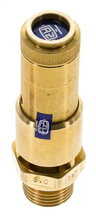 G Válvula de seguridad preajustada de latón de 1/2'' 7,9 bar (114,58 psi) DN 10