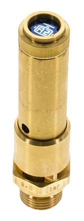 G Válvula de seguridad preajustada de latón de 1/2'' 9,6 bar (139,24 psi) DN 10