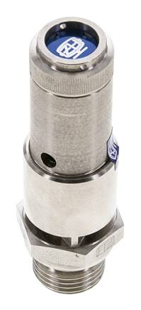 G 1/2'' Acero inoxidable 316 Ti Válvula de seguridad preajustada 2,5 bar (36,26 psi) DN 10