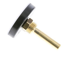 0 a +60°C Termómetro bimetálico de plástico Gabinete de 63mm Vástago de 60mm con termopozo