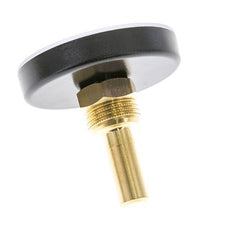 0 a +60°C Termómetro bimetálico de plástico Gabinete de 63mm Vástago de 40mm con termopozo
