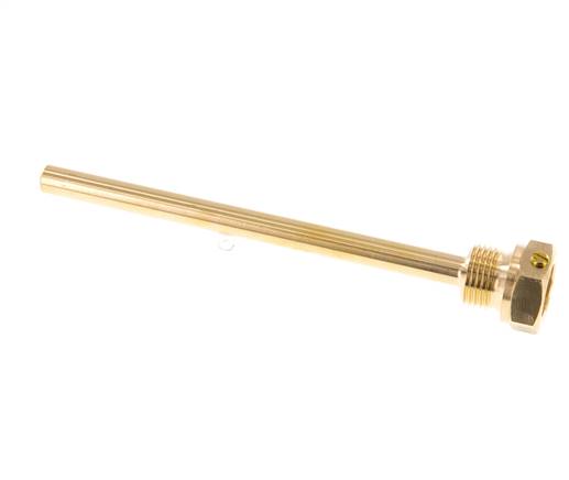 Termopozo de aleación de cobre G de 1/2 pulgada fijado con pernos para vástago de 160 mm máx. 160°C y 6 barras