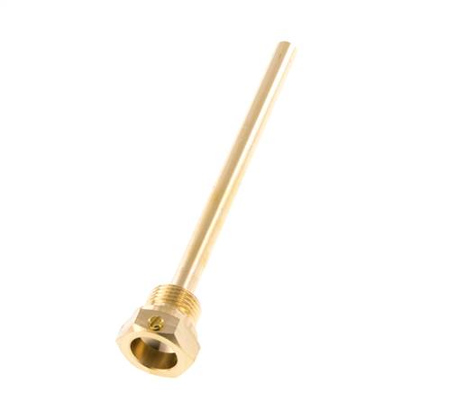 Termopozo de aleación de cobre G de 1/2 pulgada fijado con pernos para vástago de 160 mm máx. 160°C y 6 barras