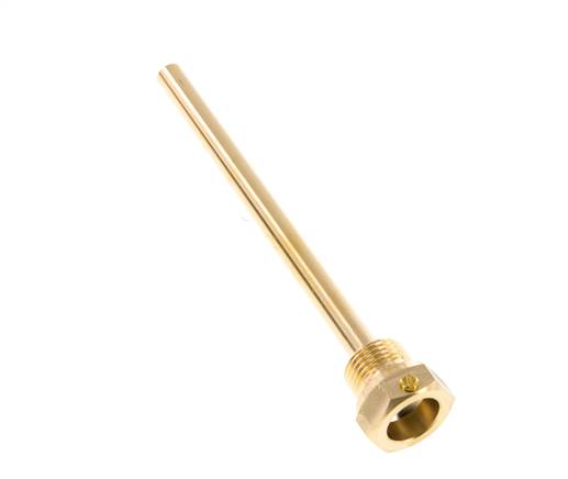 Termopozo de aleación de cobre G de 1/2 pulgada fijado con pernos para vástago de 160 mm máx. 160°C y 6 barras