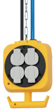 Distribuidor de energía eléctrica y neumática 2 tomas de aire y 3 tomas de corriente Schuko