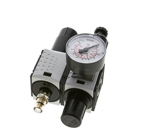 FRL G1/4'' 800l/min 0,5-8,0bar/7-116psi Manómetro de 40 mm Futura 0