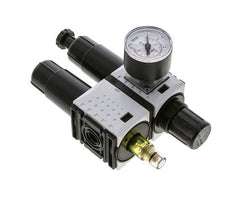 FRL 2 Partes G1/4'' 800l/min 0.2-4.0bar/3-58psi Semi-Auto 40 mm Manómetro Metal Futura 0