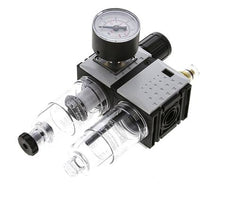 FRL 2 Partes G1/4'' 800l/min 0.2-4.0bar/3-58psi Semi-Auto 40 mm Manómetro Policarbonato Futura 0