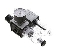 FRL 2 Partes G1/4'' 800l/min 0.2-4.0bar/3-58psi Semi-Auto 40 mm Manómetro Policarbonato Futura 0