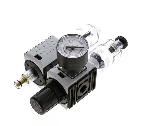 FRL G1/4'' 800l/min 0,5-10,0bar/7-145psi Manómetro de 40 mm Futura 0