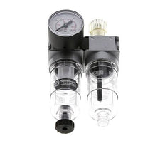 FRL 2 Partes G1/4'' 700l/min 0.5-10.0bar/7-145psi Semi-Auto 40 mm Manómetro Policarbonato Multifix 0