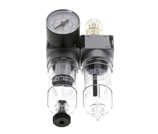 FRL 2 Partes G1/8'' 700l/min 0.1-3.0bar/1-44psi Semi-Auto 40 mm Manómetro Policarbonato Multifix 0
