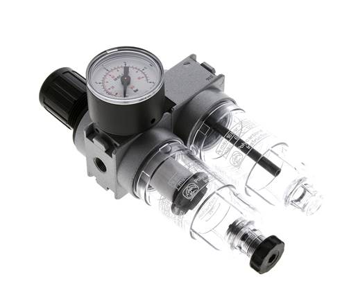FRL 2 Partes G1/8'' 700l/min 0.1-3.0bar/1-44psi Semi-Auto 40 mm Manómetro Policarbonato Multifix 0