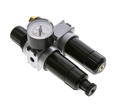 FRL 2 Partes G1/8'' 700l/min 0.5-10.0bar/7-145psi Semi-Auto 40 mm Manómetro Metal Multifix 0