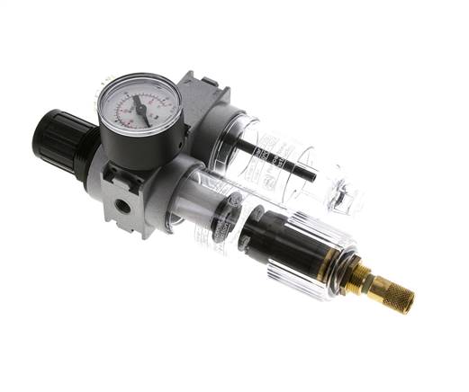 FRL 2 Partes G1/8'' 700l/min 0.5-10.0bar/7-145psi Auto 40 mm Manómetro Policarbonato Multifix 0