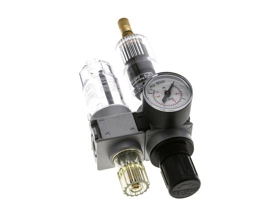 FRL 2 Partes G1/8'' 700l/min 0.5-10.0bar/7-145psi Auto 40 mm Manómetro Policarbonato Multifix 0