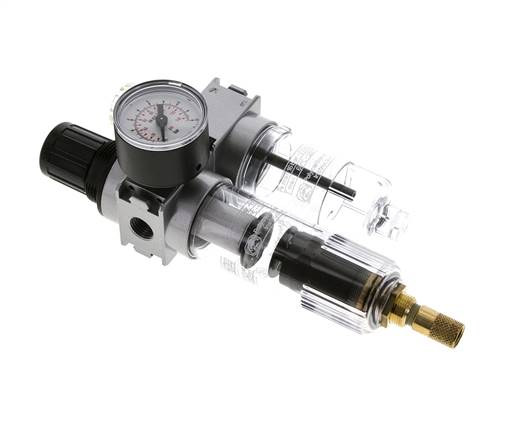 FRL 2 Partes G1/4'' 700l/min 0.2-6.0bar/3-87psi Auto 40 mm Manómetro Policarbonato Multifix 0