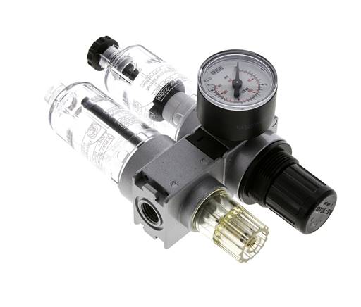 FRL 2 Partes G1/4'' 700l/min 0.5-10.0bar/7-145psi Semi-Auto 40 mm Manómetro Policarbonato Multifix 0