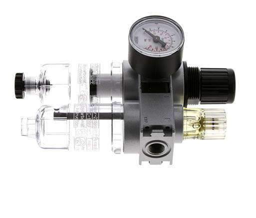 FRL 2 Partes G1/4'' 700l/min 0.2-6.0bar/3-87psi Semi-Auto 40 mm Manómetro Policarbonato Multifix 0