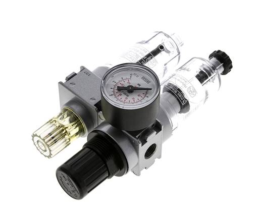 FRL 2 Partes G1/4'' 700l/min 0.2-6.0bar/3-87psi Semi-Auto 40 mm Manómetro Policarbonato Multifix 0