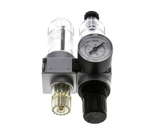 FRL 2 Partes G1/8'' 700l/min 0.5-10.0bar/7-145psi Semi-Auto 40 mm Manómetro Policarbonato Multifix 0