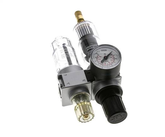 FRL 2 Partes G1/4'' 700l/min 0.2-6.0bar/3-87psi Auto 40 mm Manómetro Policarbonato Multifix 0