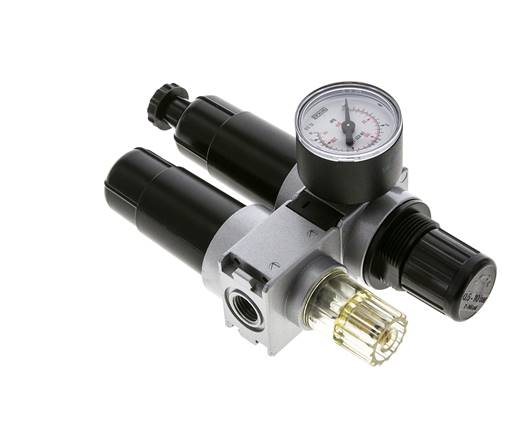 FRL 2 Partes G1/4'' 700l/min 0.5-10.0bar/7-145psi Semi-Auto 40 mm Manómetro Metal Multifix 0