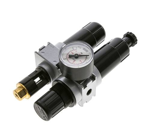 FRL 2 Partes G1/8'' 700l/min 0.5-10.0bar/7-145psi Semi-Auto 40 mm Manómetro Metal Multifix 0
