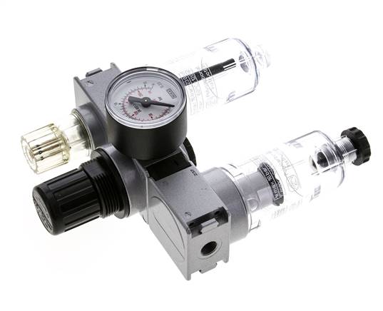 FRL 3 Partes G1/8'' 750l/min 0.5-10.0bar/7-145psi Semi-Auto 40 mm Manómetro Policarbonato Multifix 0