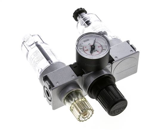FRL 3 Partes G1/8'' 750l/min 0.5-10.0bar/7-145psi Semi-Auto 40 mm Manómetro Policarbonato Multifix 0