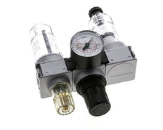 FRL 3 Partes G1/8'' 750l/min 0.2-6.0bar/3-87psi Semi-Auto 40 mm Manómetro Policarbonato Multifix 0