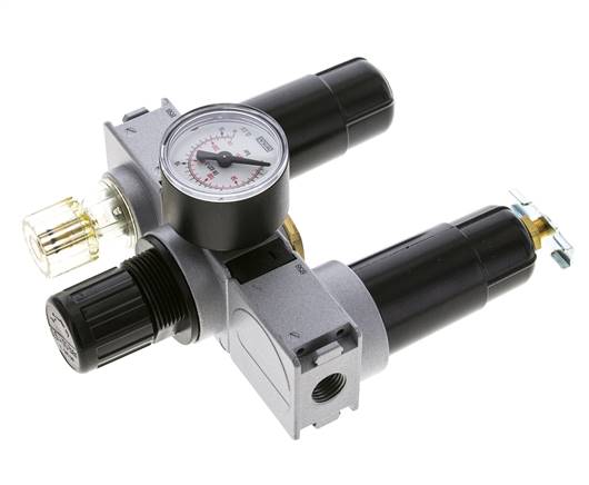 FRL 3 Partes G1/4'' 750l/min 0.5-10.0bar/7-145psi Semi-Auto 40 mm Manómetro Metal Multifix 0