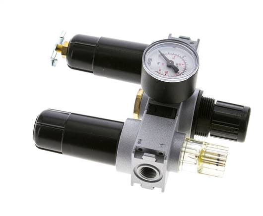 FRL 3 Partes G1/4'' 750l/min 0.5-10.0bar/7-145psi Semi-Auto 40 mm Manómetro Metal Multifix 0