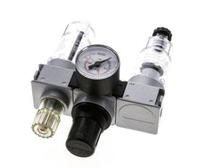 FRL 3 Partes G1/8'' 750l/min 0.5-10.0bar/7-145psi Semi-Auto 40 mm Manómetro Policarbonato Multifix 0