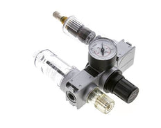 FRL 3 Partes G1/4'' 750l/min 0.5-10.0bar/7-145psi Auto (Cerrado Sin Presión) Manómetro 40 mm Policarbonato Multifix 0
